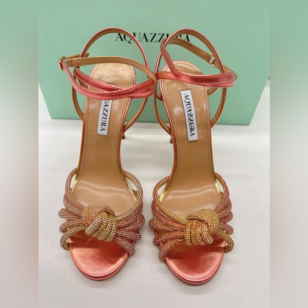 Aquazzura Celeste Degrade Embellished Sandals